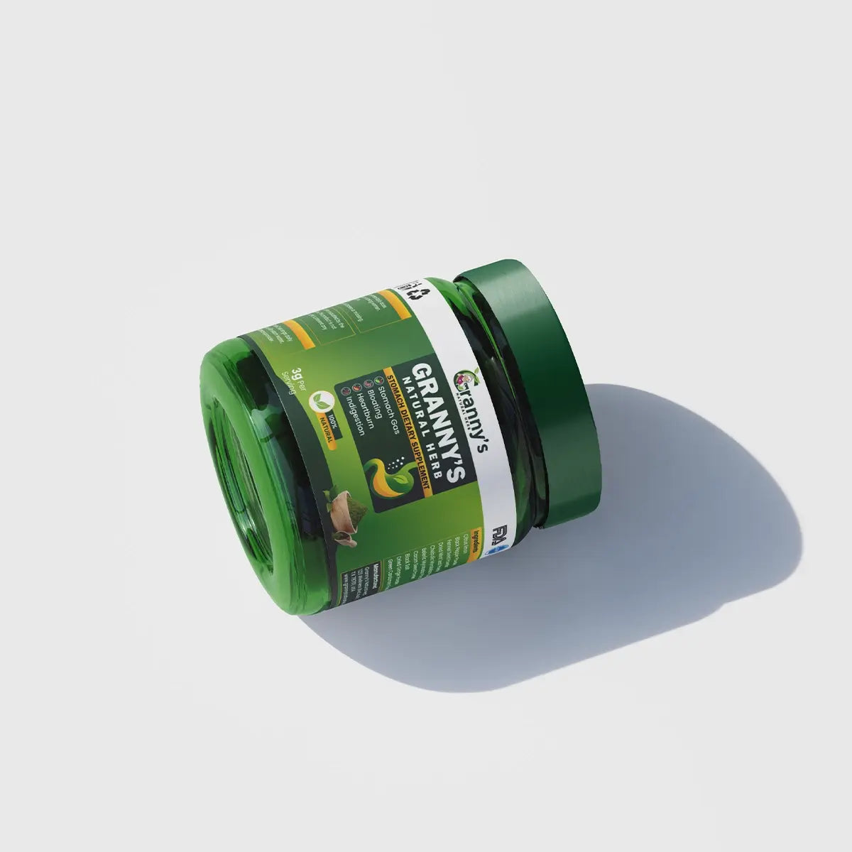 Granny's Natural Herb for Men & Women | 100% Organic Family Pack 1 Month Jar (Net: 1800g)